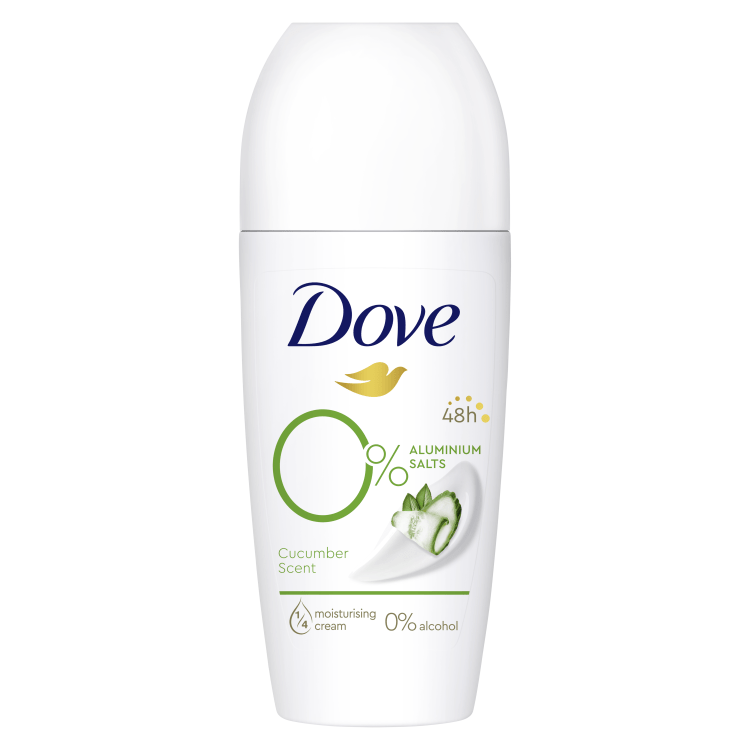 Dove Deo 0% Salts Cucumber Roll-On Ml50