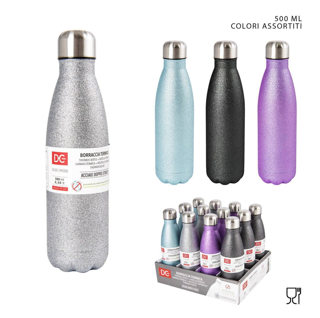 Dc Casa Borraccia Termica Acciaio 500Ml