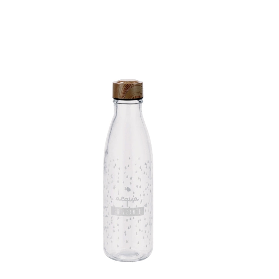 Ad - Glass Bottle Wood Effect Cap D7Xh255 650Ml 