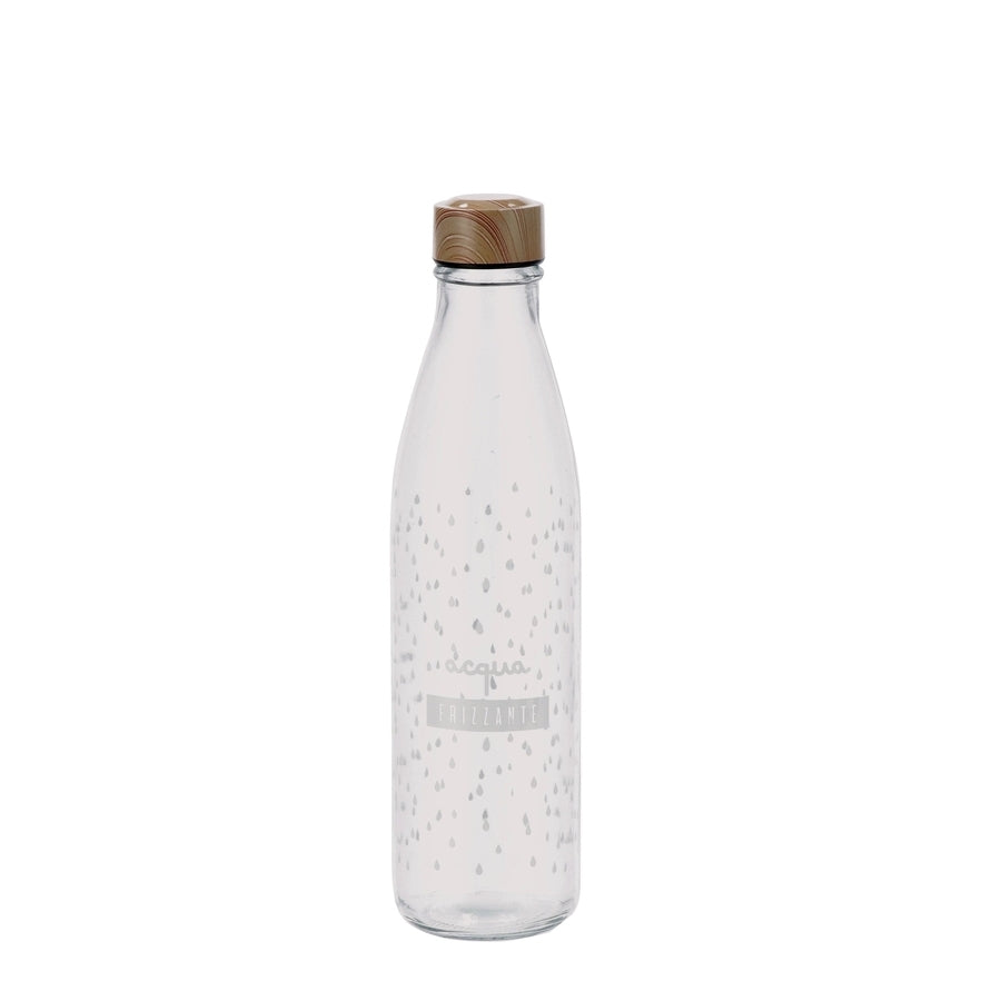 Ad - Glass Bottle Wood Effect Cap D75Xh29 750Ml