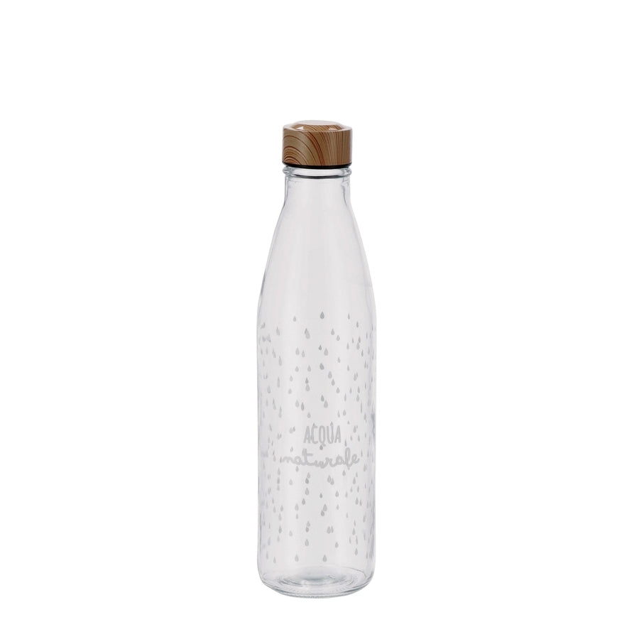 Ad - Glass Bottle Wood Effect Cap D75Xh29 750Ml
