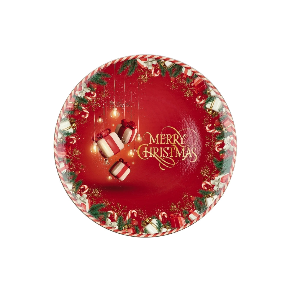 To Round Plastic Christmas Placemat 6 Decorations D33