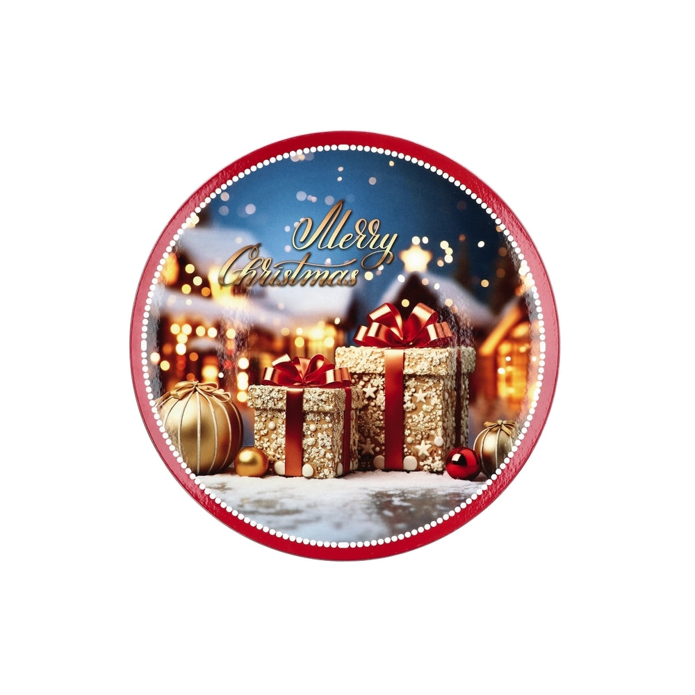 Ad Sottopiatto Tondo Plastica Natale 6 Decorazioni D33