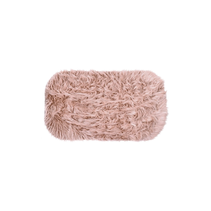 Ad - Furry Oval Rug 4 Colors 58X102Cm