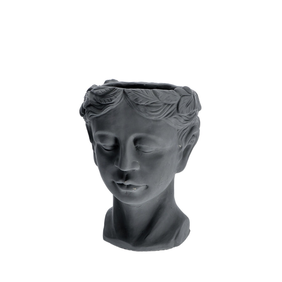 Ad - Cement Vase Head 2 colors 24X24Xh32Cm