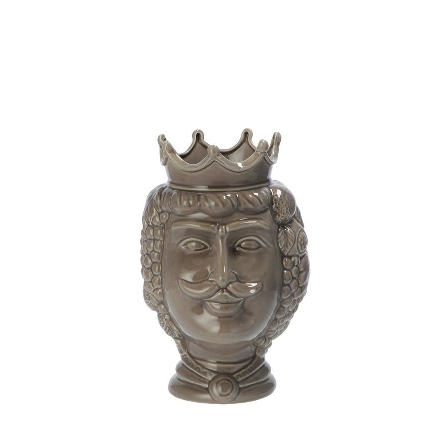 Ad - Moorish Head Ceramic Vase 3 colors D17Xh26