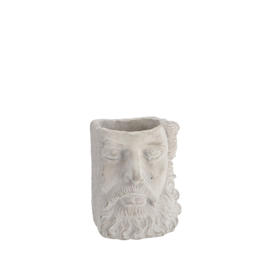 Ad - Zeus Cement Vase 2 colors 14,5X14Xh18Cm