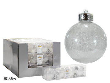 G.Natale Set 4 Palle 80 Mm Bianche Mix