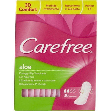 Carefree Panty Liners with Aloe Vera 30Pcs