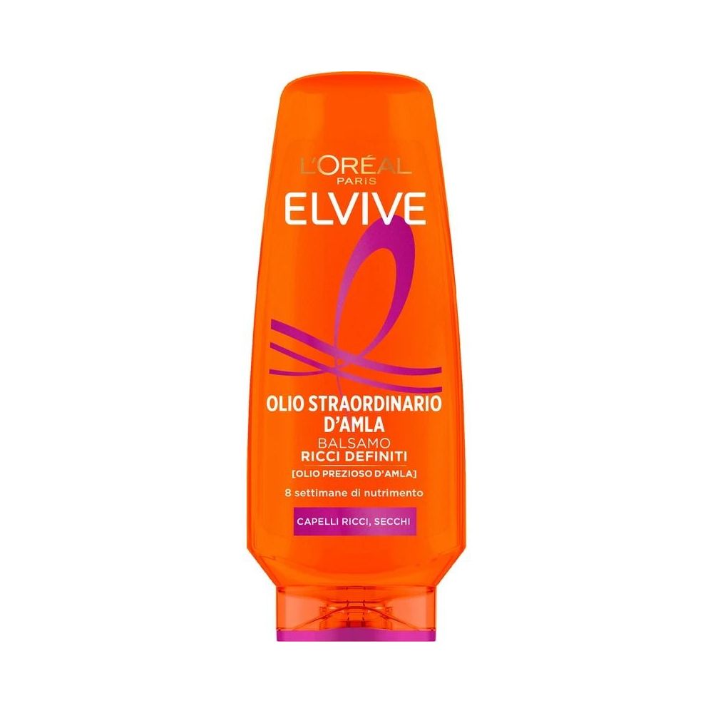 Elvive Balsamo Olio Straordinario D'amla Ricci Definiti Capelli Ricci, Secchi 200 Ml
