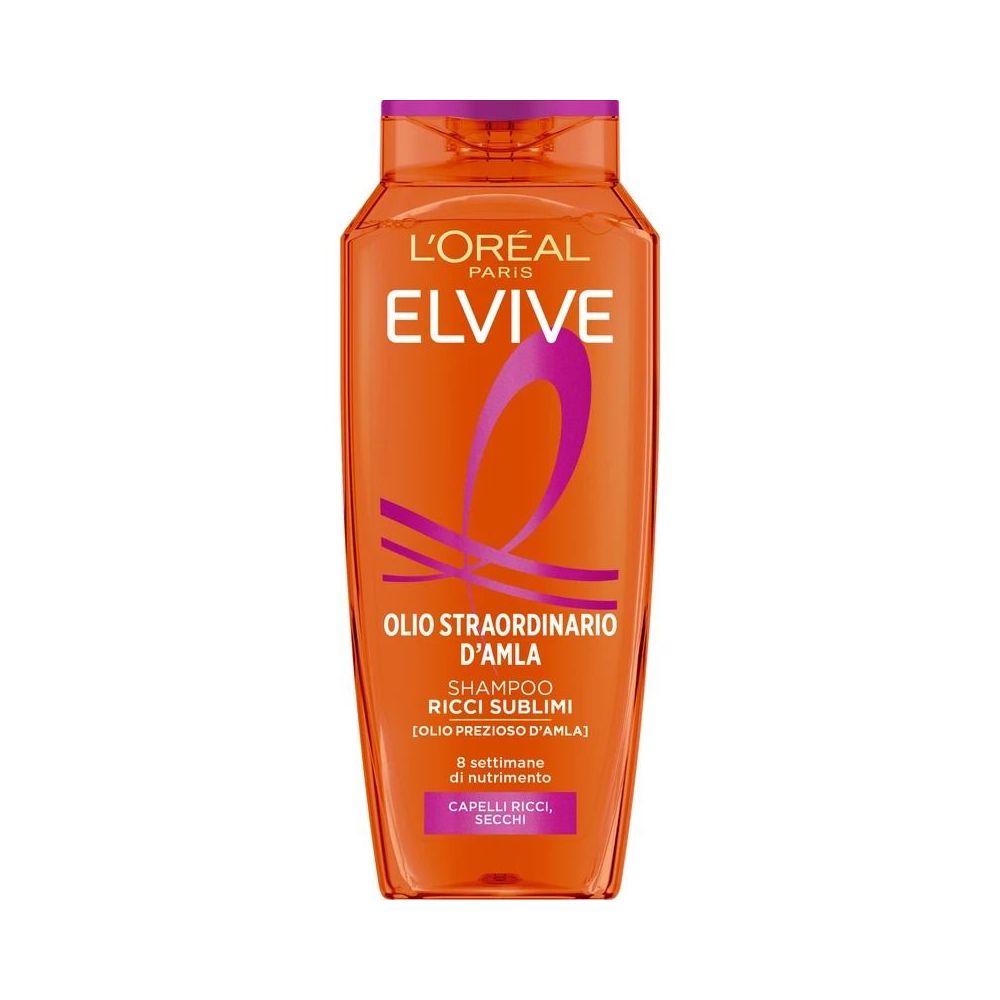 Elvive Shampoo Olio Straordinario D'amla Ricci Sublimi Capelli Ricci, Secchi 250 Ml