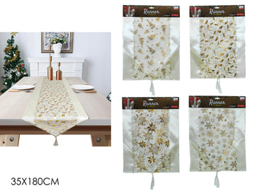 G.Natale Runner Crema C/Glitt. 35X180