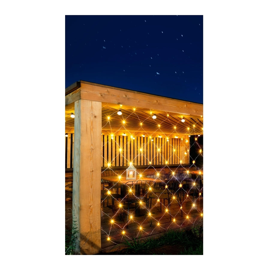 G.Natale Rete 160 Led 3.2Mt X 1.5 Mt H Bianco Caldo
