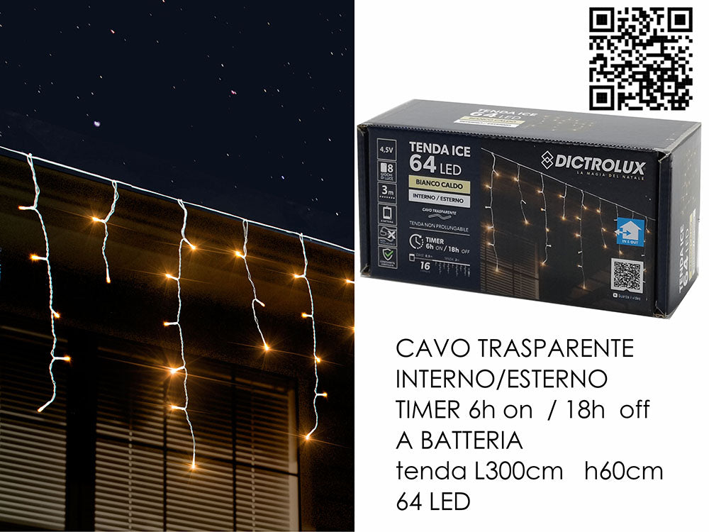 G.Natale Tenda B/O Timer 3Mt X 0.60Mt Bianco Caldo