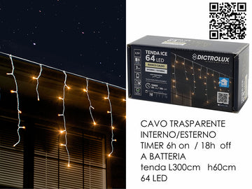 G.Natale Tenda B/O Timer 3Mt X 0.60Mt Bianco Caldo