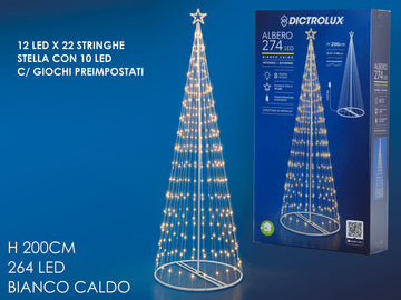 G.Natale Albero M2 C/274 Led Prog. B.Caldo