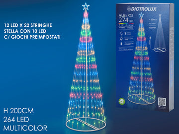 G.Natale Albero M2 C/274 Led Prog. Multicolor
