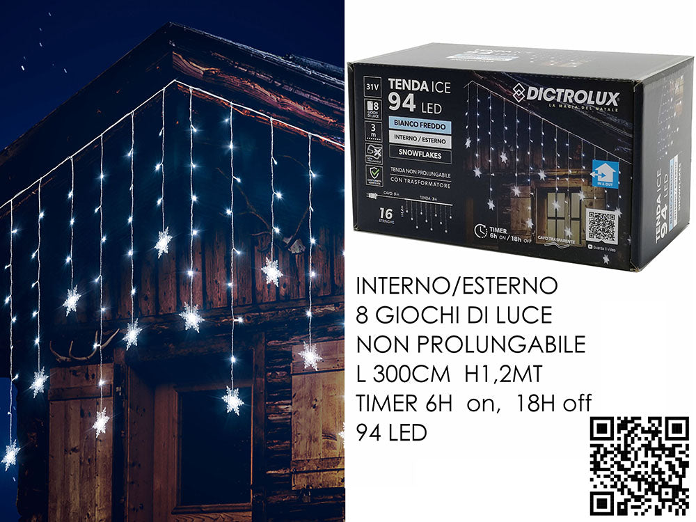 G.Natale Tenda 3Mt X 1.2Mt H C/94 Led B.Freddo