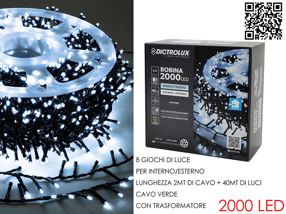 G.Natale 2000 Luci Led Bianco Ghiaccio Xest.C/Bob