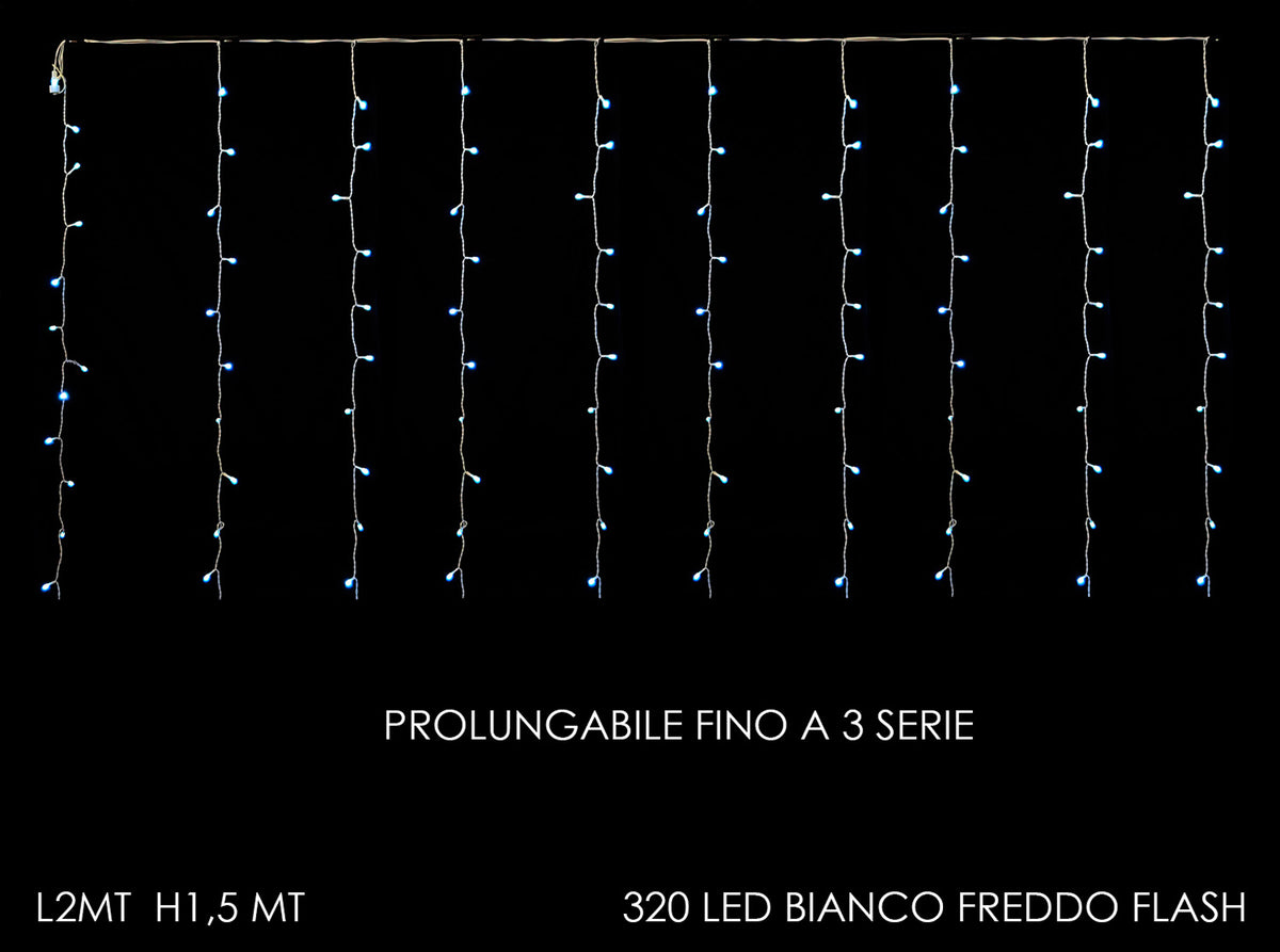 G.Natale Tenda 2Mt X1.5Mt H C/320 Led Mix Flash P