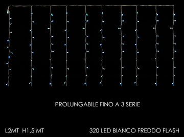 G.Natale Tenda 2Mt X1.5Mt H C/320 Led Mix Flash P