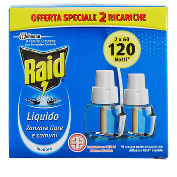 Raid Liquid Refill 60 Nights 2 Pcs