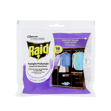 Raid Moth Repellent Tablets Lavender Scent 18 Pcs