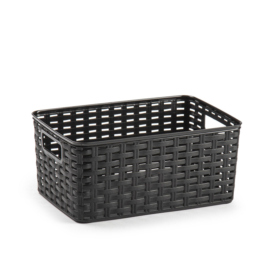 PlasticForte® - Rattan Basket 6L 29 X 19.5 Cm