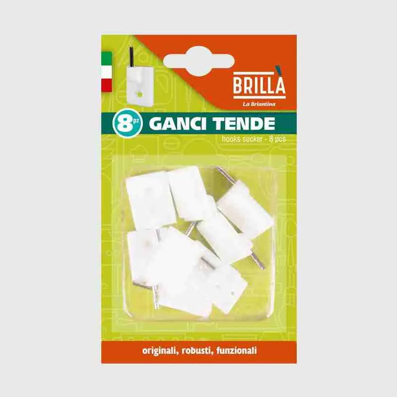 Briancasa Ganci Adesivi Tendi Tende 8Pz