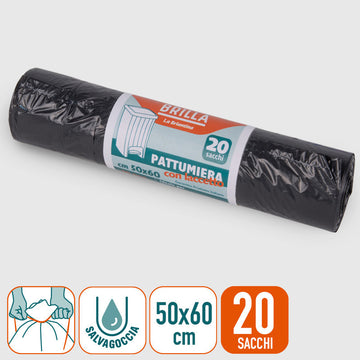 Brillà Waste Bin Bags 50X60Cm Black
