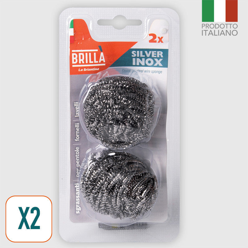 Shine - Silver Stainless Steel Wool 2Pcs