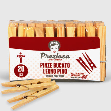 Precious Wooden Laundry Pegs Pine 20Pcs