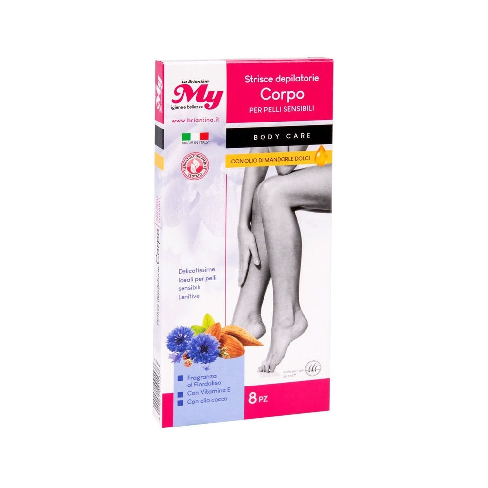 Strisce Depilatorie Corpo 8 Pz Pelli Sensibili