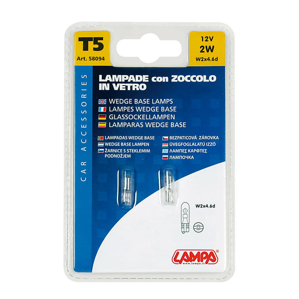 Lampa Lampade c/zoccolo t5 12v 2w
