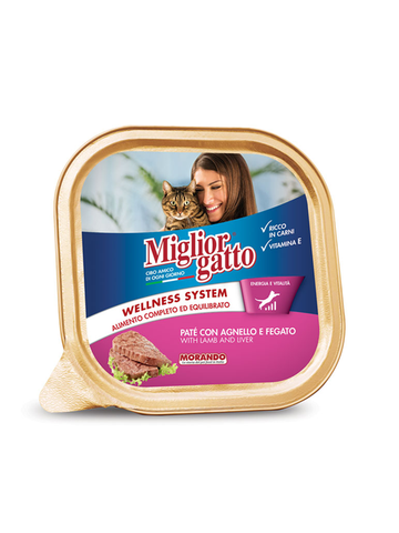 MigliorGatto Vaschette 100Gr Agnello / Fegato