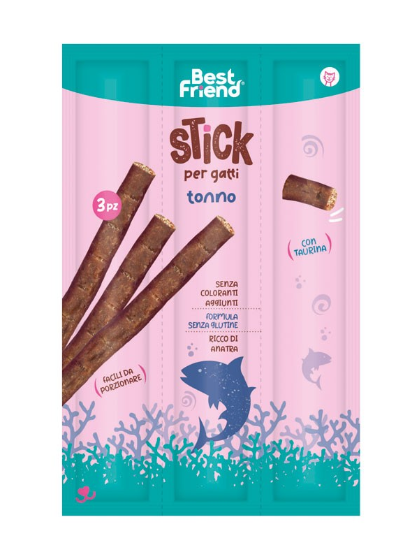 Best Friend 3X Sticks Per Gatti 18 G Tonno