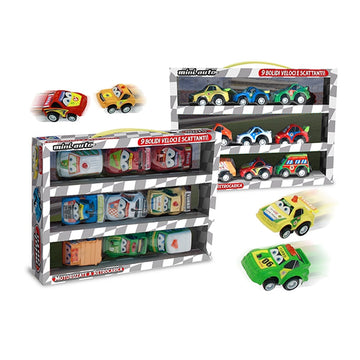 Teorema - Mini Auto 9 Pz Con Occhi E Sorriso 2 Ass