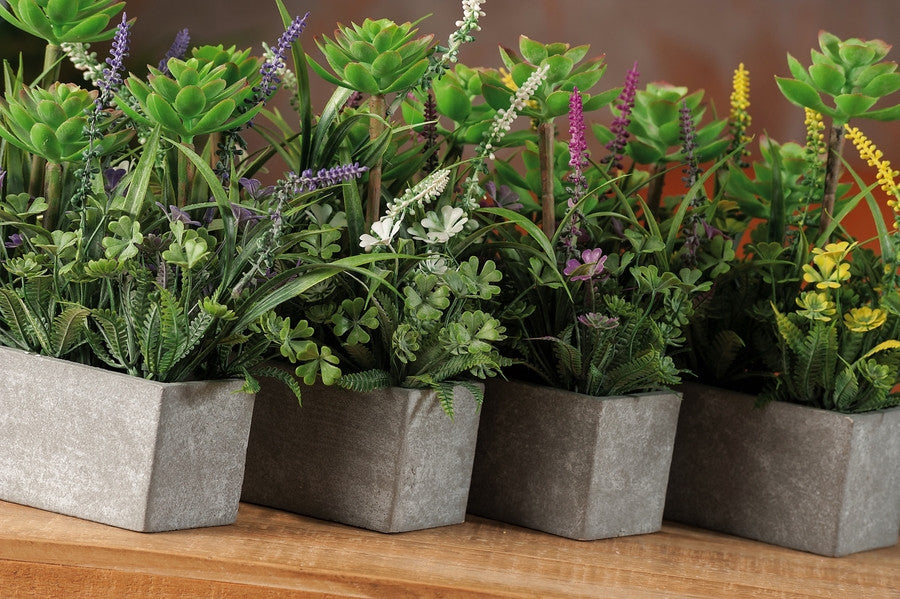 Ad - Vase With Assorted Lavender 4 Colors 17X65Xh23,5