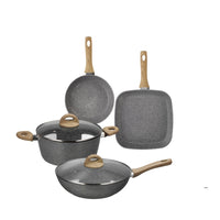 Ad - 6Pcs Non-Stick Stone Cook Induction Battery