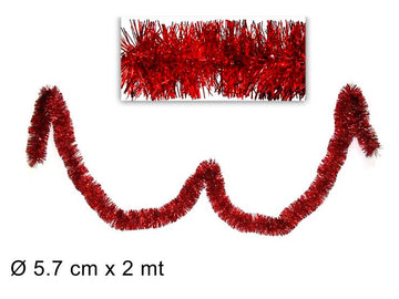 Christmas Filo Addobbo Rosso 5,7Cm X 2Mt