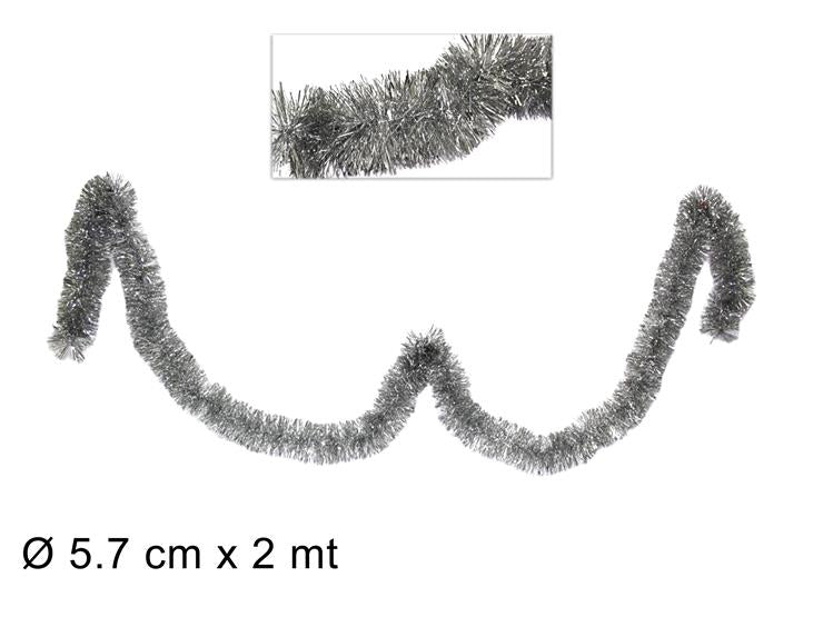 Christmas Filo Addobbo Silver 5.7Cm X 2Mt