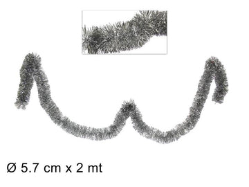 Christmas Filo Addobbo Silver 5.7Cm X 2Mt