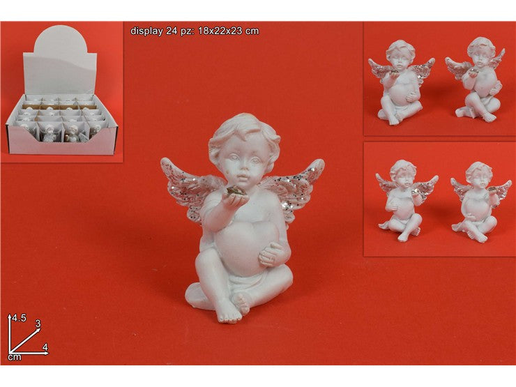 Christmas Angelo Seduto C/Strass 4Cm