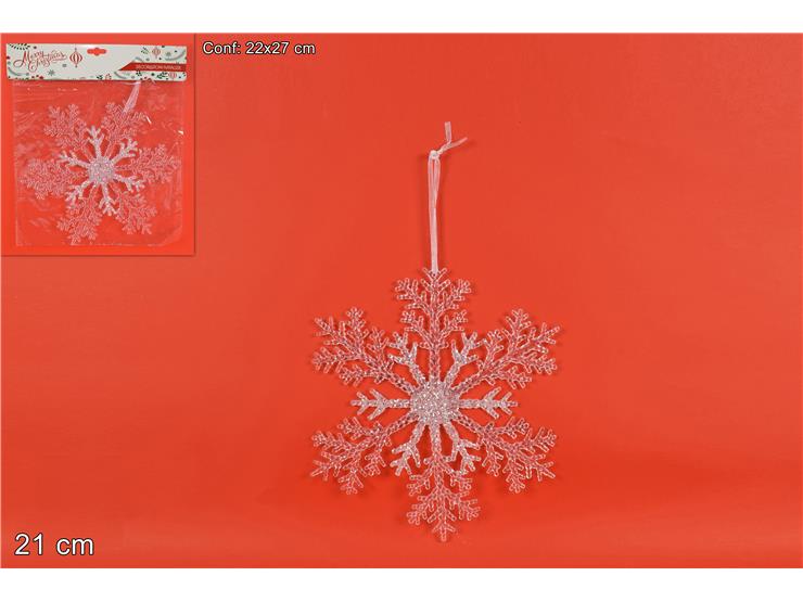 Christmas Fiocco Di Neve Appendino 21Cm Wx18-Xxh