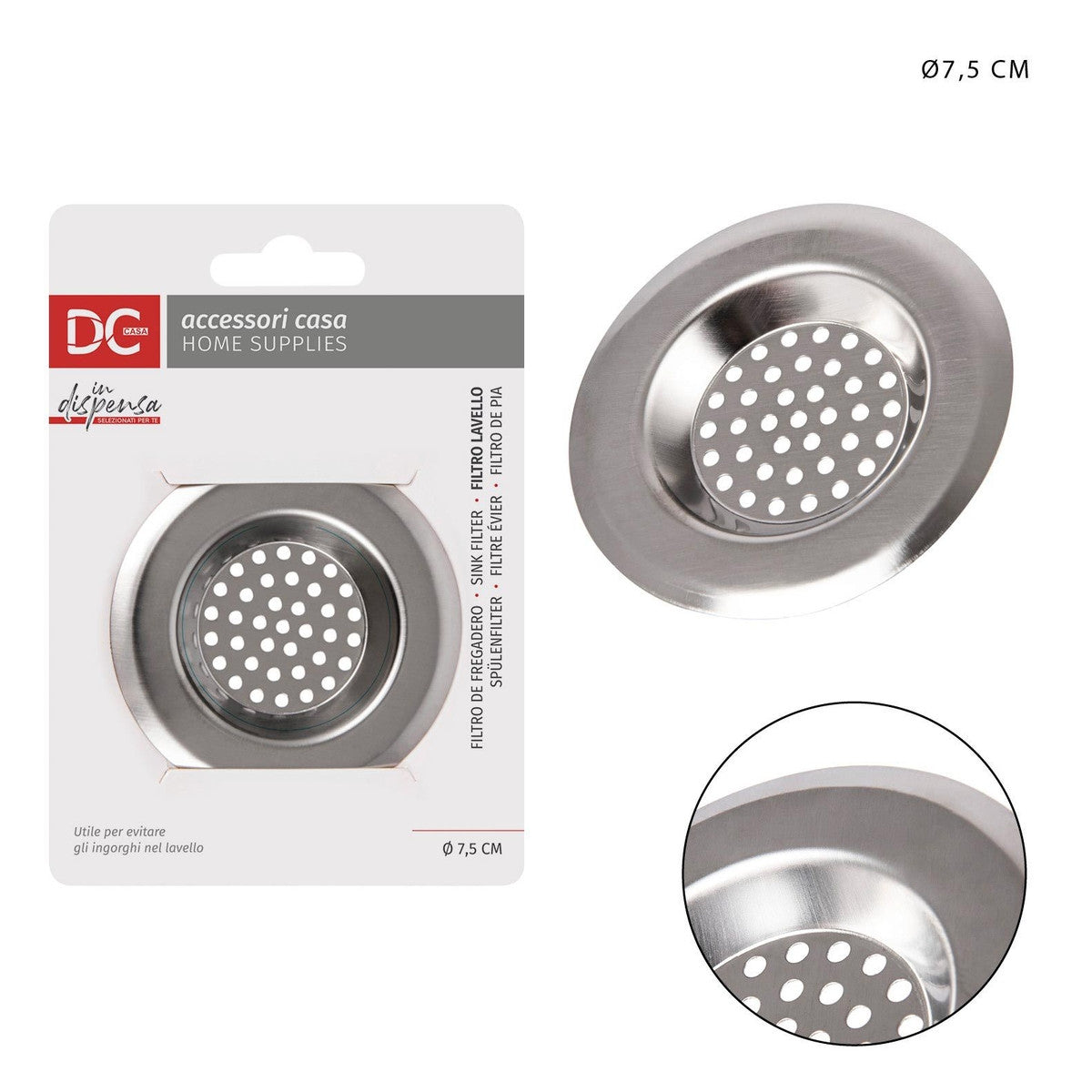Dc - Filtro Lavello Metallo 7.5Cm