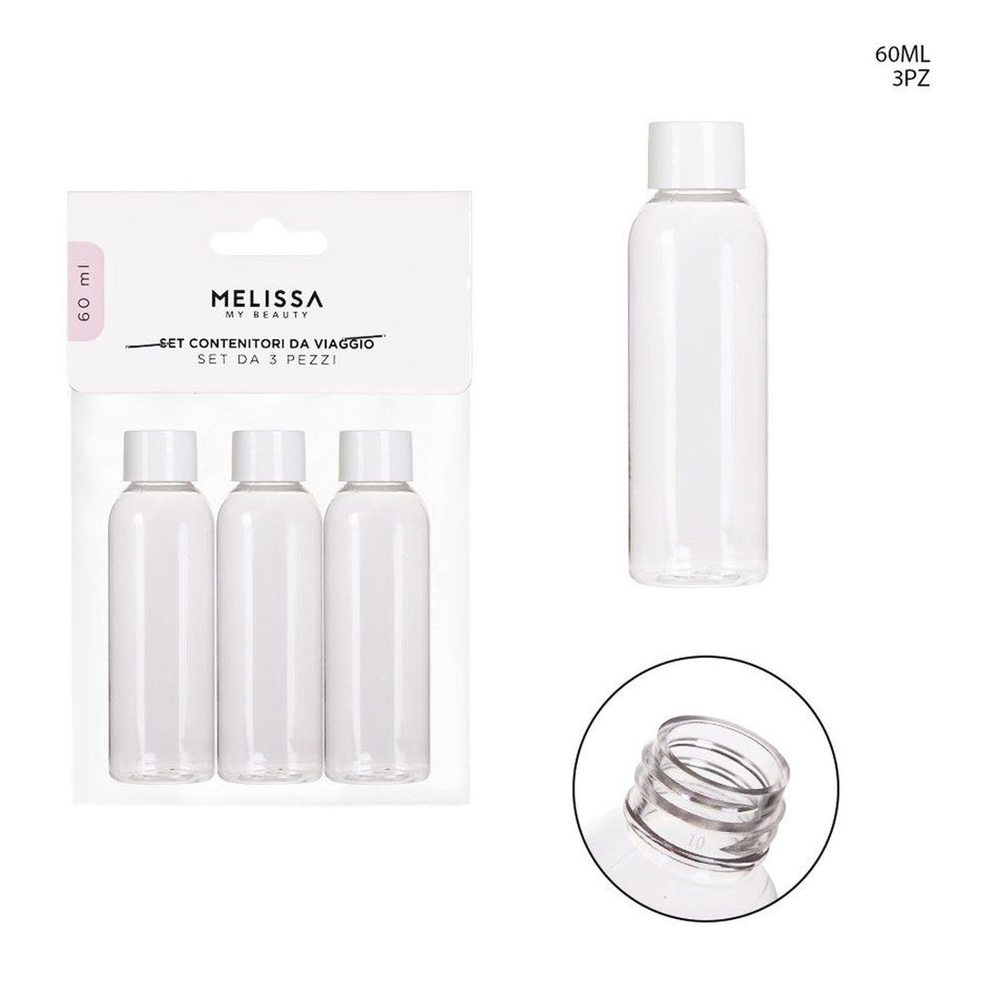 Melissa Contenitore Vuoto Viaggio 60Ml 3 Pz