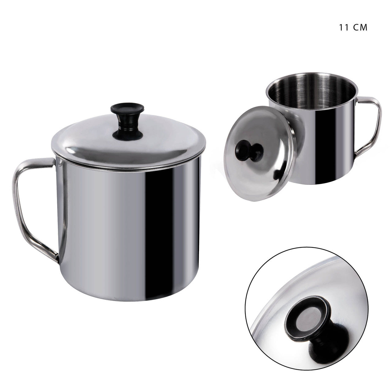 Dc - Pentolino Inox C/Cop. 11Cm