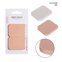 Melissa - Makeup Sponge 5.5x4.5x0.5Cm 2Pcs