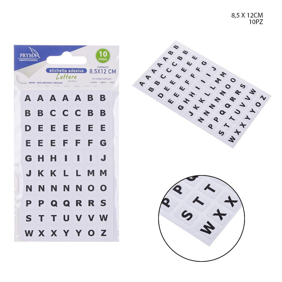 Pryma - Adhesive Label Letter 8.5X12Cm