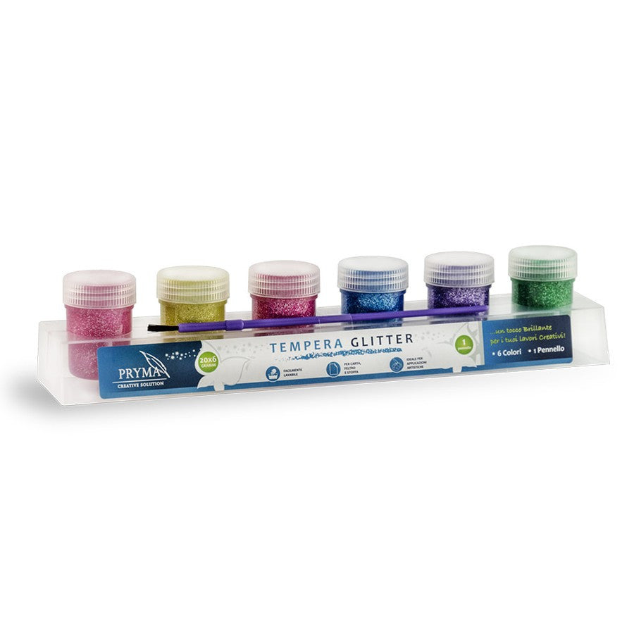 Pryma Tempera Glitter 20G 6Pz